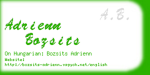 adrienn bozsits business card